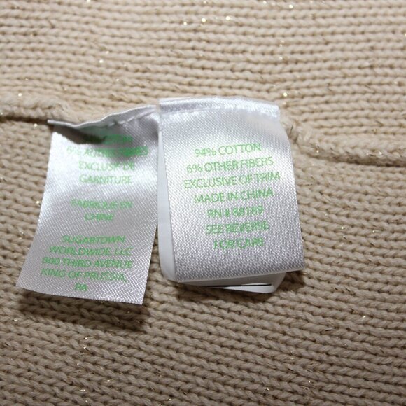 Lilly Pulitzer Girls Mini Abbott Cream Gold Sweater Vest Tassels Size L 8/10 - Picture 3 of 6